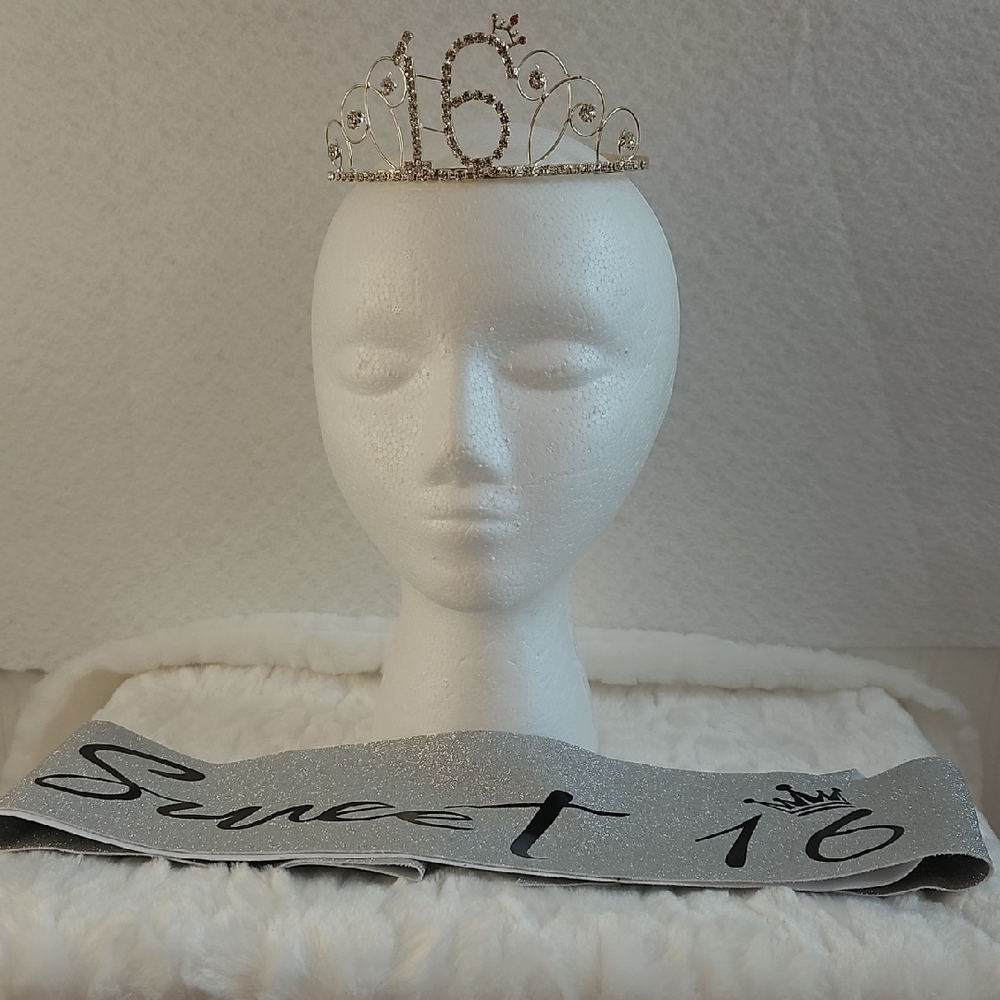 Sweet 16 Tiara and Sash Set